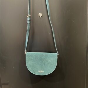 Kate Spade Teal Suede Crossbody Bag